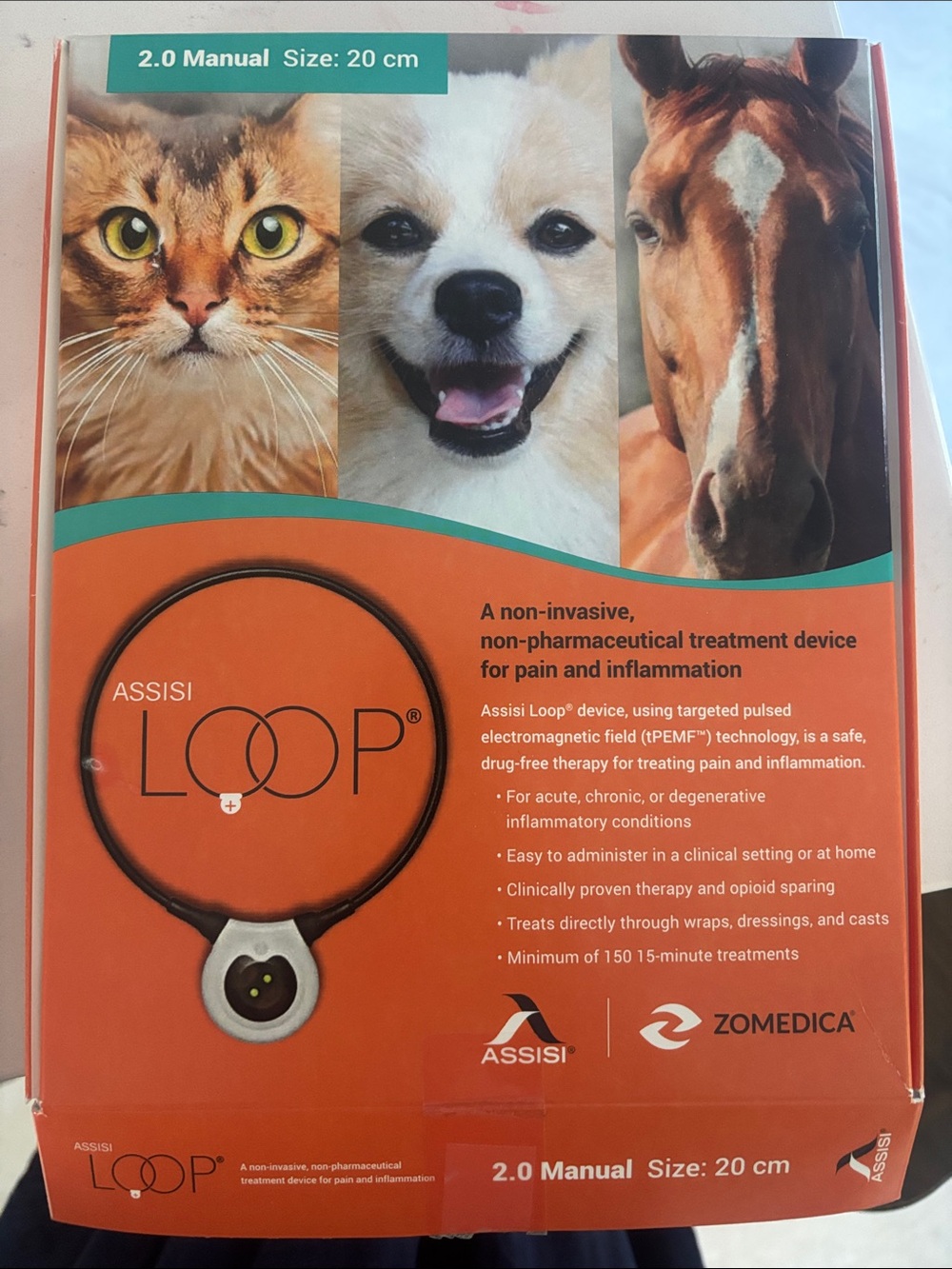 Assisi Loop 2.0 Manual Pet Therapy Device - Orange